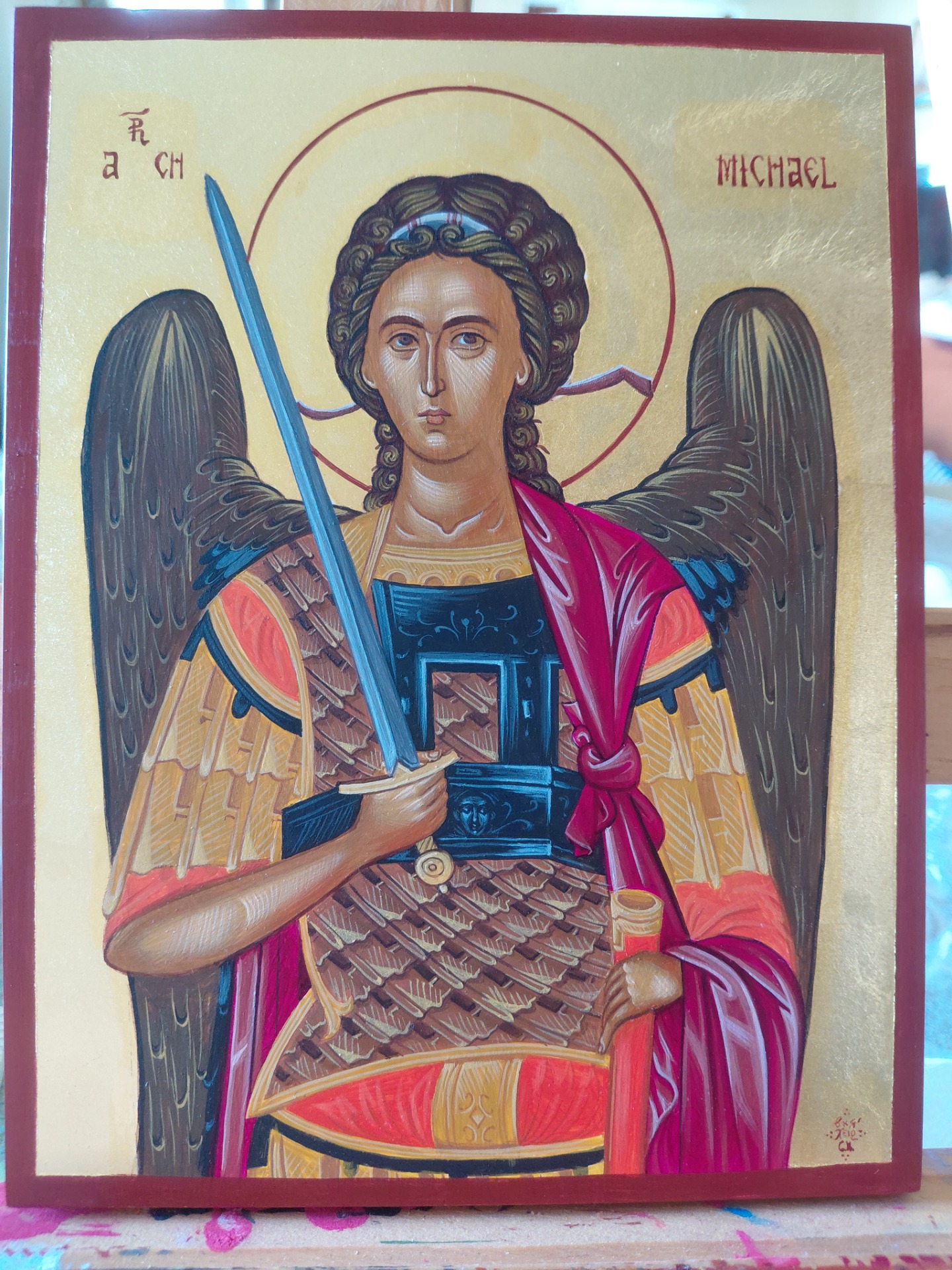 Archangel Michael orthodox icon handpainted