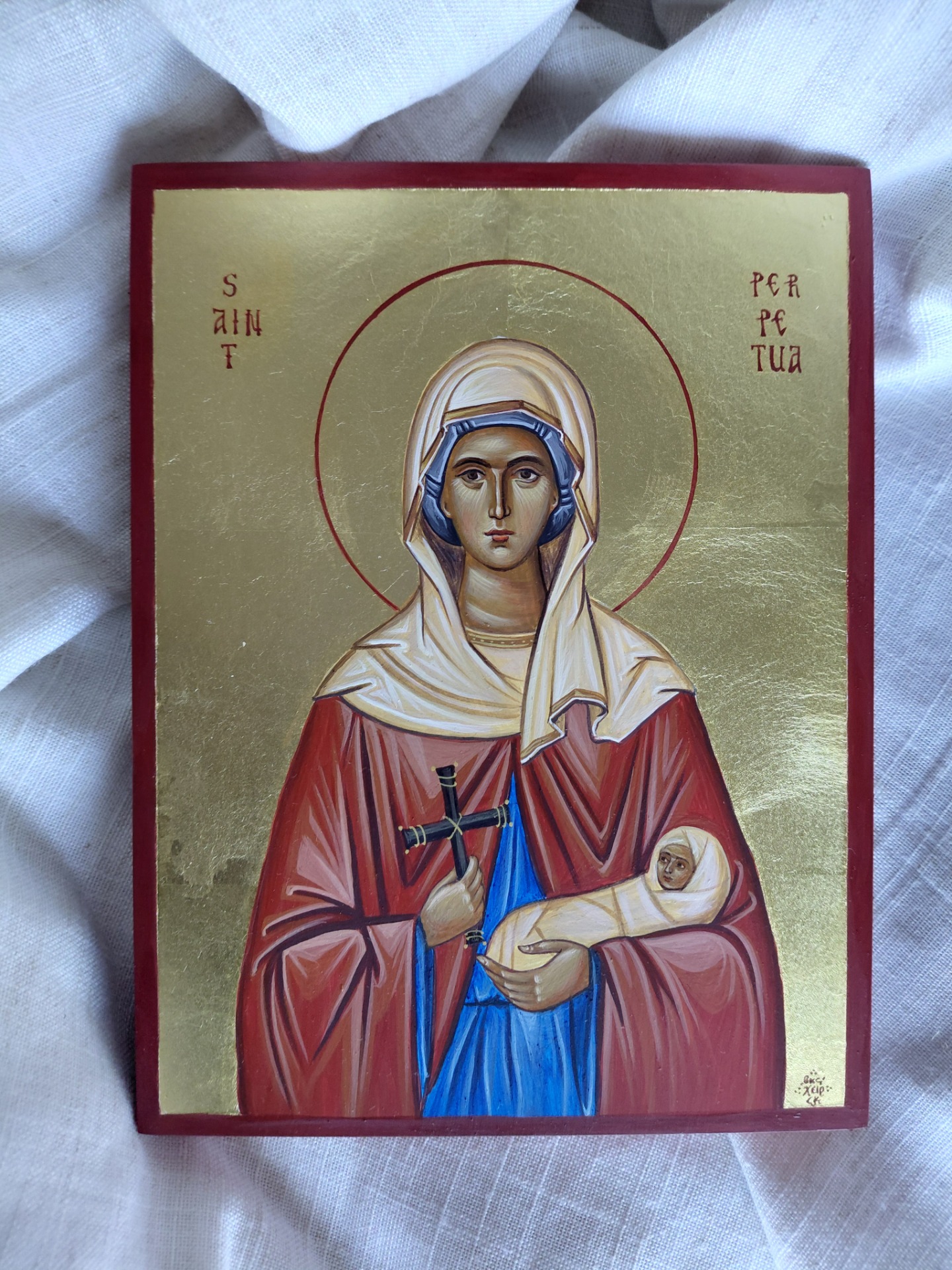 Saint Perpetua orthodox icon hanmade